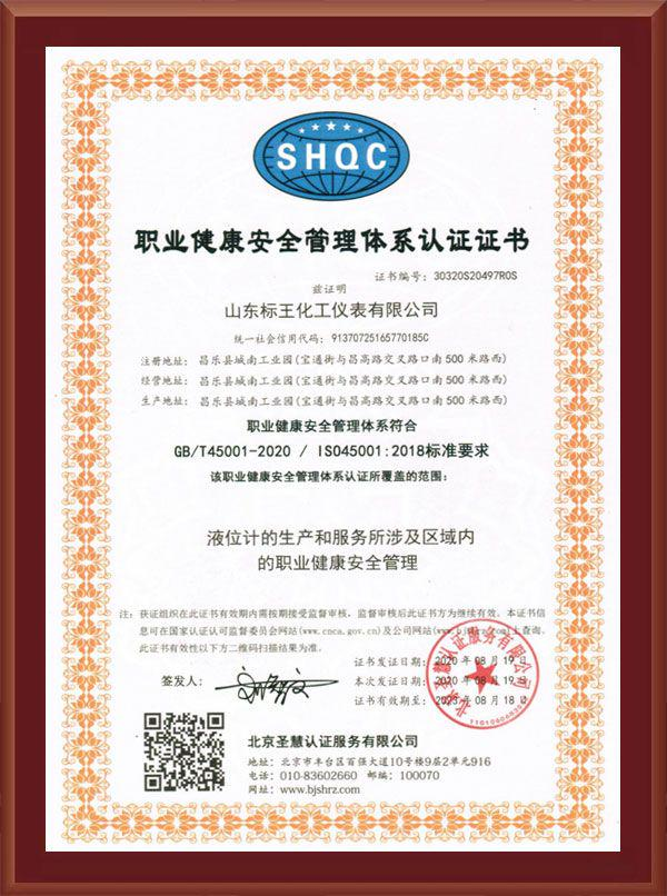 Occupational Health and Safety Management System Certification